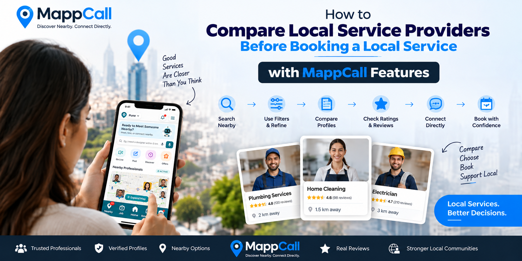 How to Compare Local Service Providers Before Booking a Local Service with MappCall Features