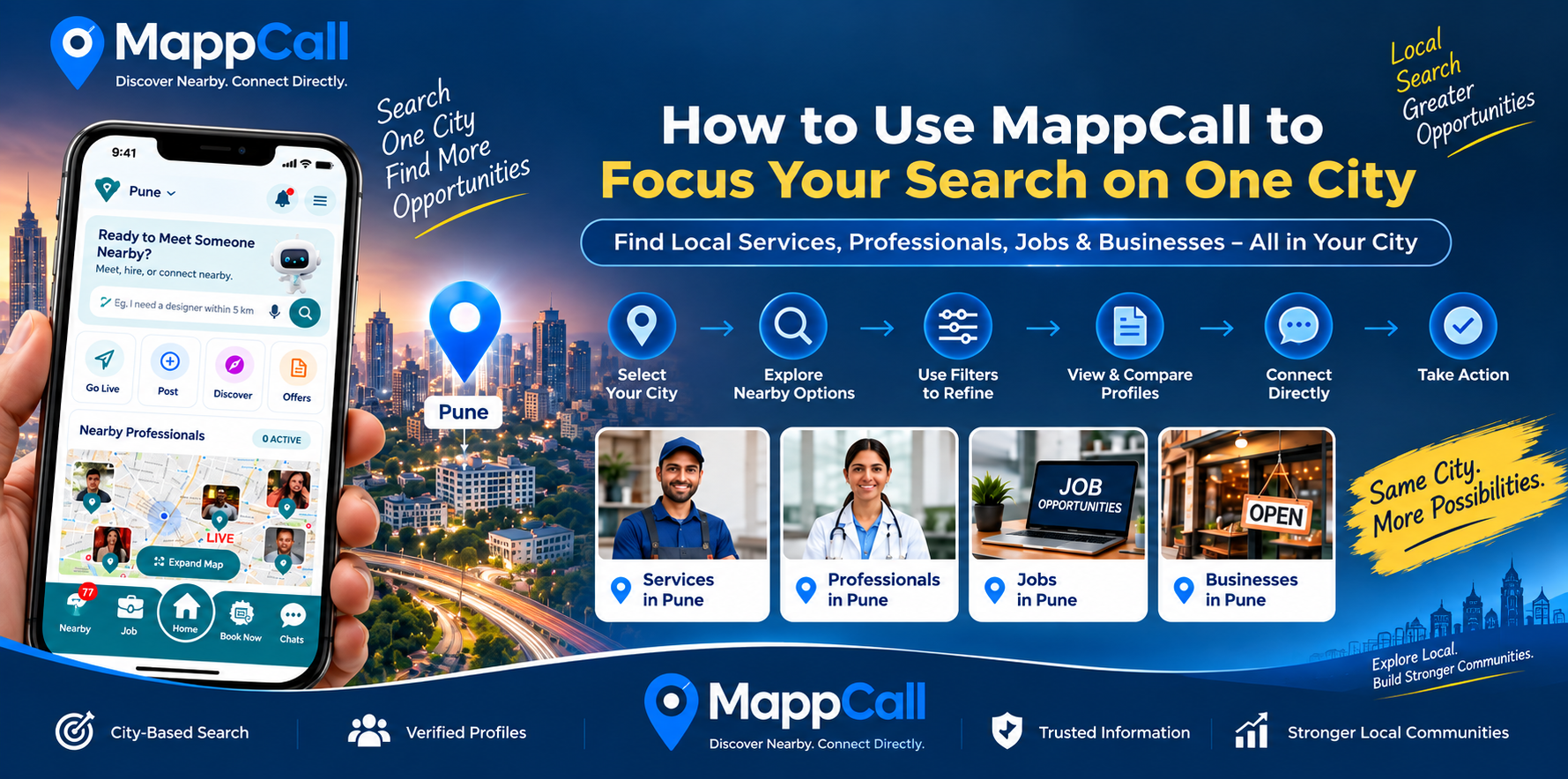 How to Use MappCall to Focus Your Search on One City