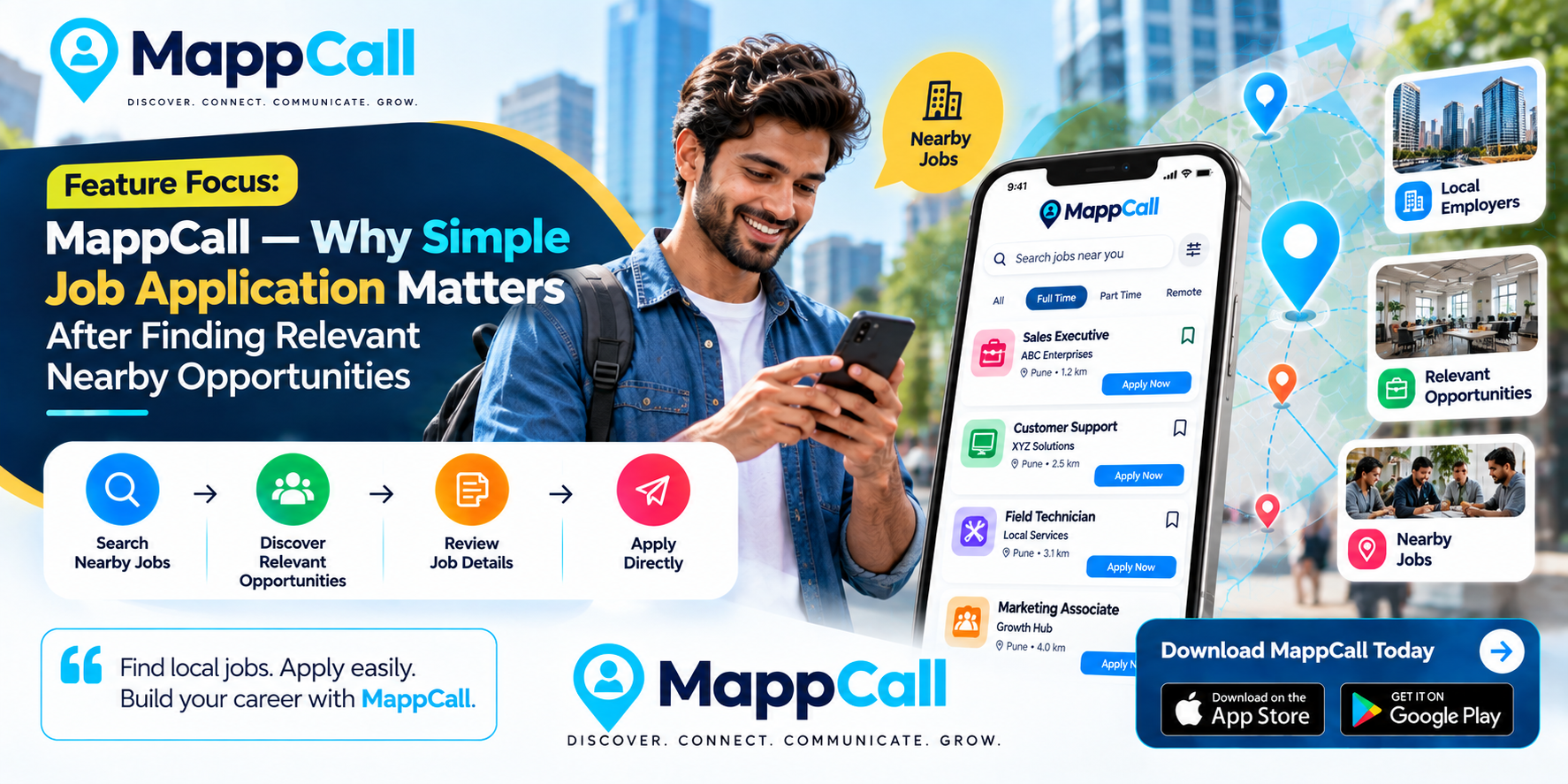 MappCall — Why Simple Job Application Matters After Finding Relevant Nearby Opportunities