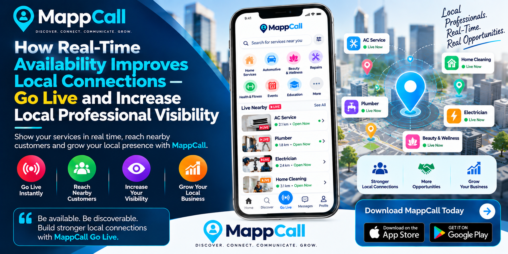 How Real-Time Availability Improves Local Connections — Go Live and Increase Local Professional Visibility