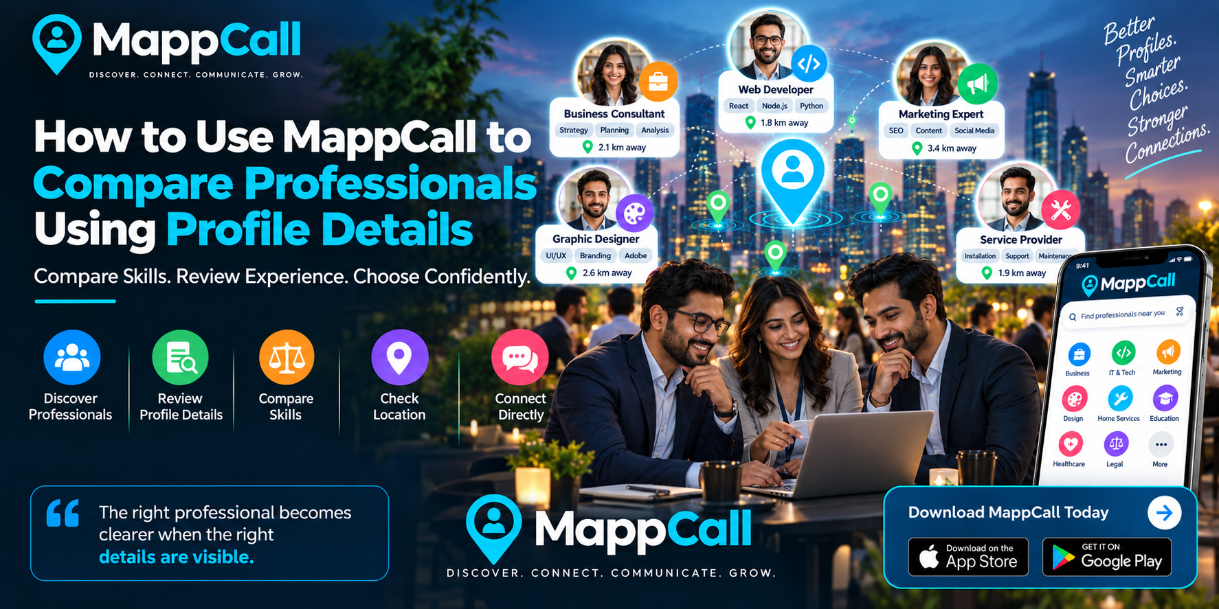 How to Use MappCall to Compare Professionals Using Profile Details
